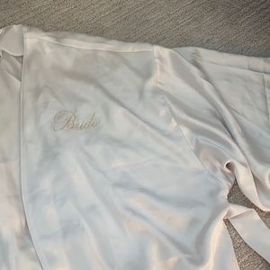 Bride silk robe